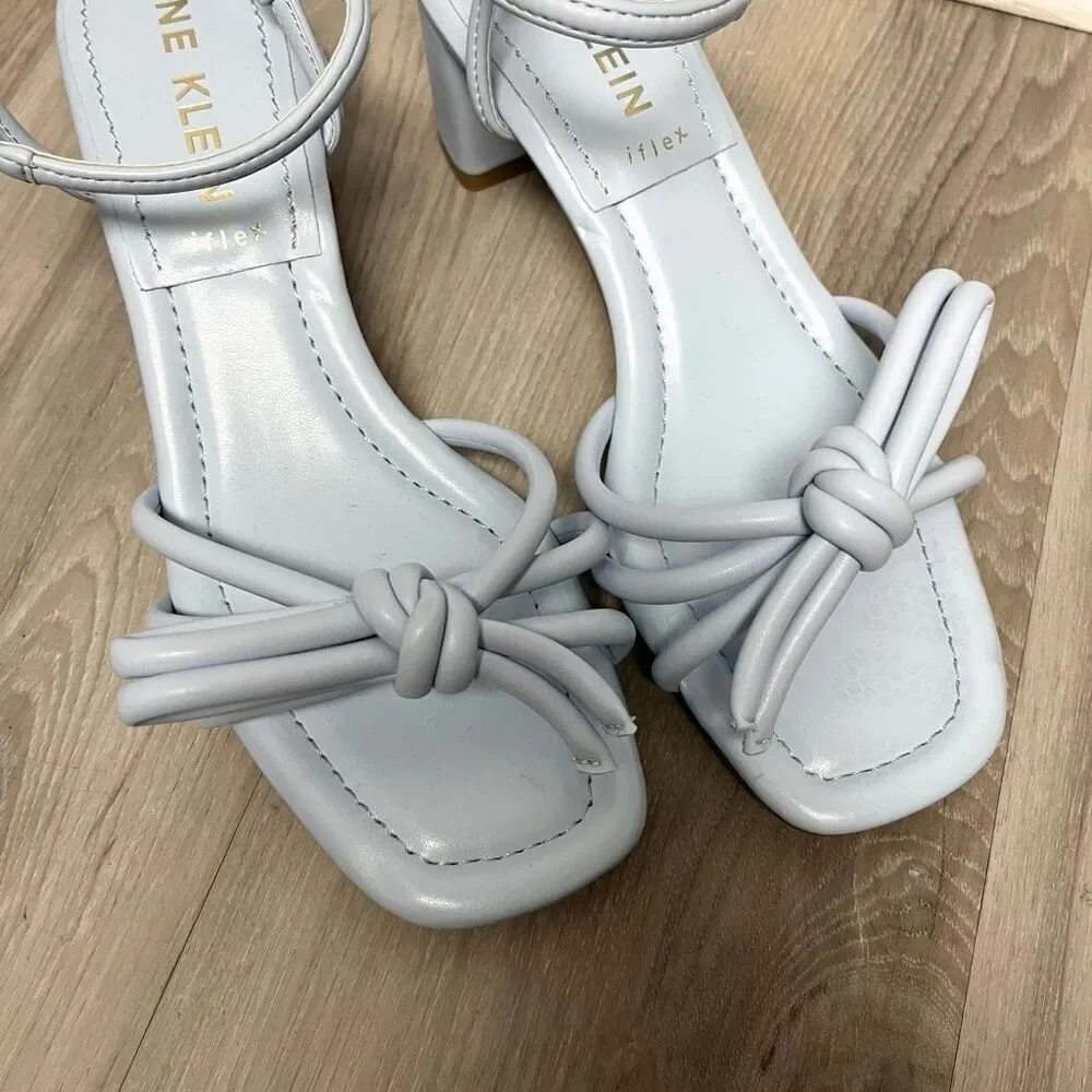 Anne Klein Sandals Women’s 6.5 Kelsi Light Blue Strappy‎ Heeled NWT